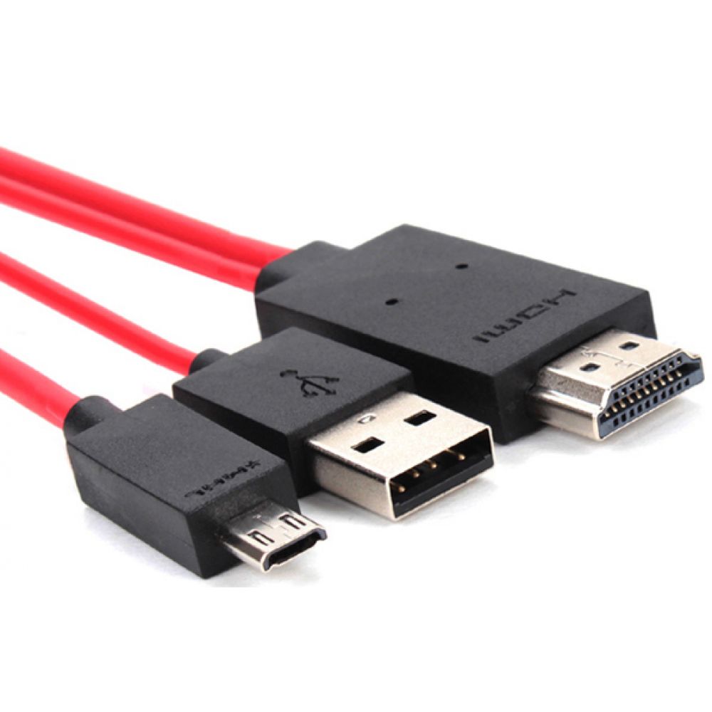 OEM Cable HDMI - USB/micro USB, Black, 1m - 18109 
